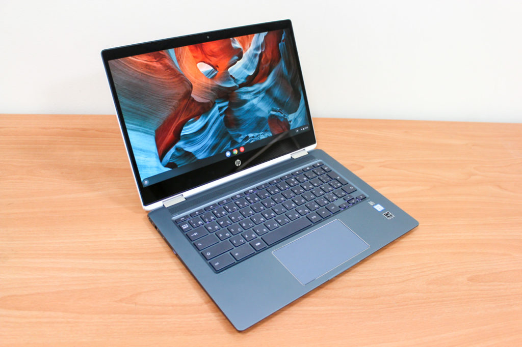 「HP Chromebook x360」のラップトップモード（全４モード）